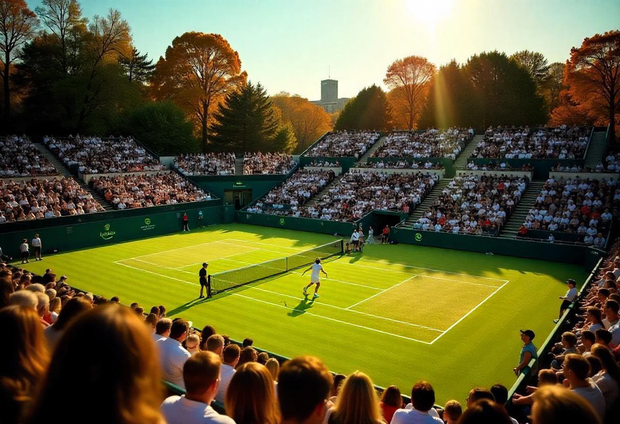 Vuruş yapan tenis oyuncusu